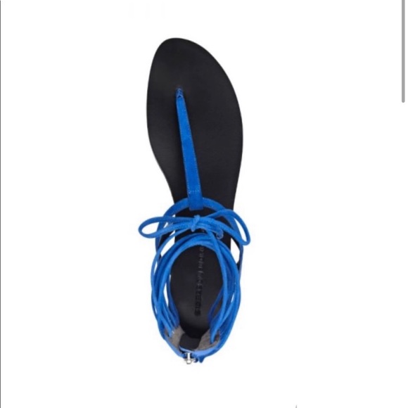 Sigerson Morrison blue suede gladiator sandals - Picture 3 of 11